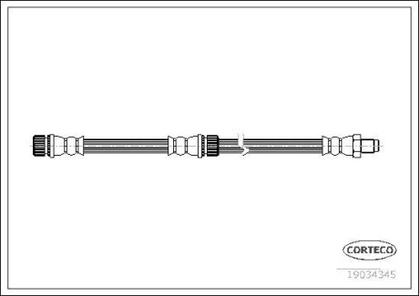 Тормозной шланг CORTECO 19034345 (фото 1)