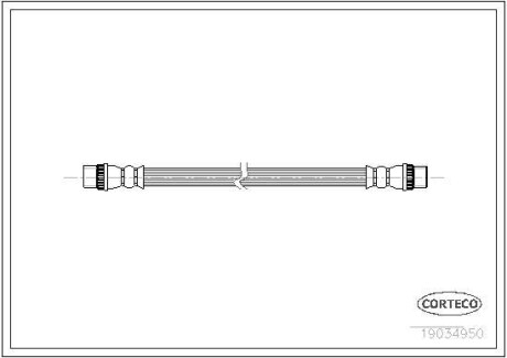 Шланг гальмівний CORTECO 19034950