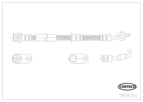 Шланг гальмівний CORTECO 19036372