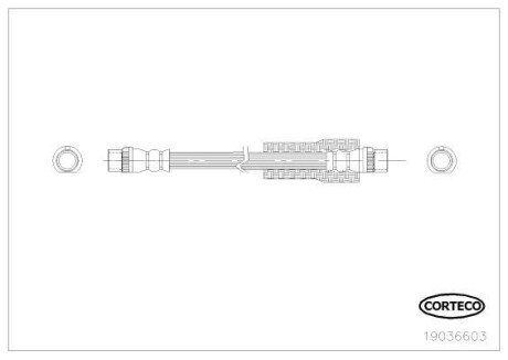Шланг гальмівний GIĘTKI CITROEN Тормозной шланг CORTECO 19036603