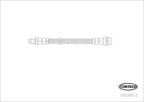 Шланг гальмівний GIĘTKI BMW 3 E90 05-11 TYŁ Тормозной шланг CORTECO 19036613 (фото 1)