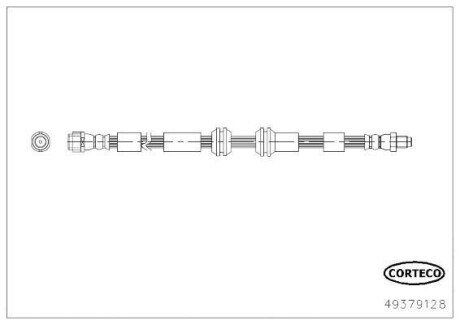 Шланг гальмівний GIÊTKI MERCEDES CORTECO 49379128