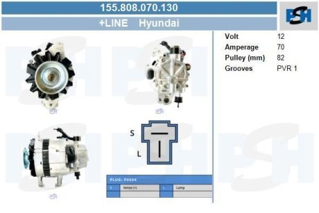 Генератор CV PSH 155808070130 (фото 1)