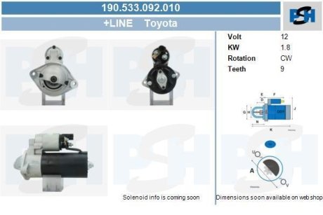 Стартер CV PSH 190533092010