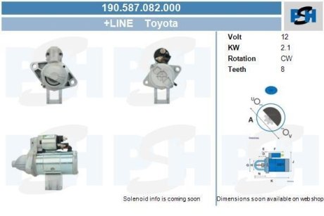 Стартер CV PSH 190587082000