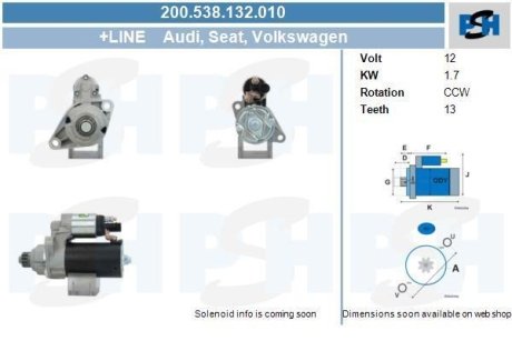 Стартер CV PSH 200538132010