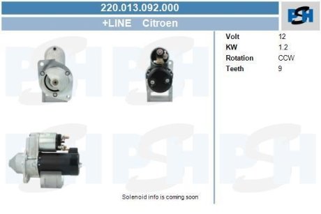 Стартер CV PSH 220013092000
