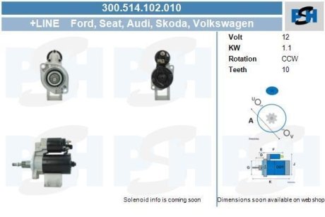 Стартер CV PSH 300514102010 (фото 1)