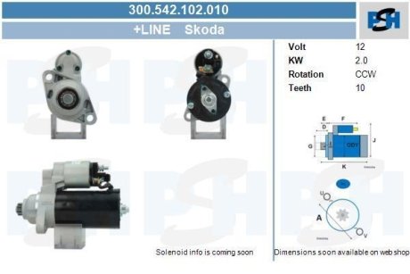 Стартер CV PSH 300542102010