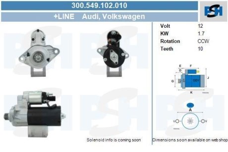 Стартер CV PSH 300549102010