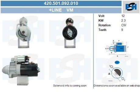 Стартер CV PSH 420501092010