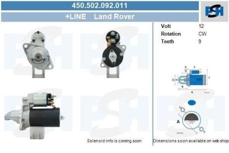 Стартер CV PSH 450502092011