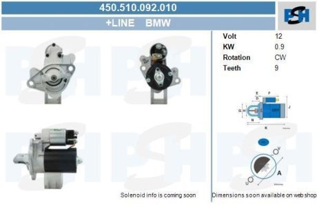 Стартер CV PSH 450510092010