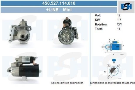 Стартер CV PSH 450527114010