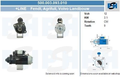 Стартер CV PSH 500003093010