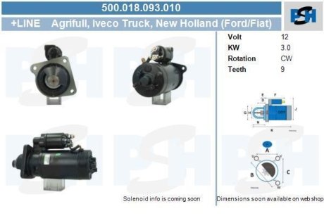 Стартер CV PSH 500018093010 (фото 1)