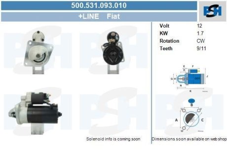 Стартер CV PSH 500531093010