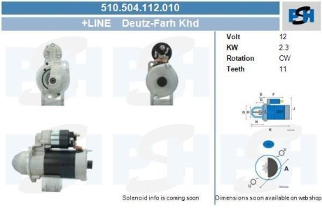 Стартер CV PSH 510504112010