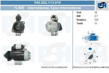 Стартер CV PSH 540002113010