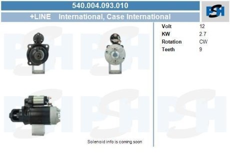 Стартер CV PSH 540004093010