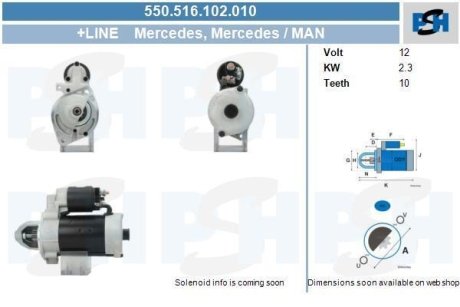 Стартер CV PSH 550516102010