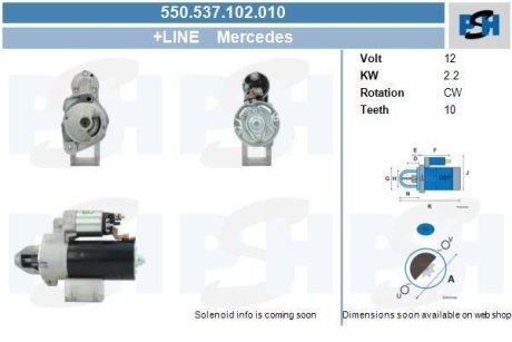 Стартер CV PSH 550537102010