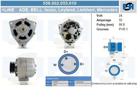 Втулка генератора MB/Renault/Volvo/Nissan (d1=32mm/d2=35mm/h=18.8mm) CV PSH 556002055010