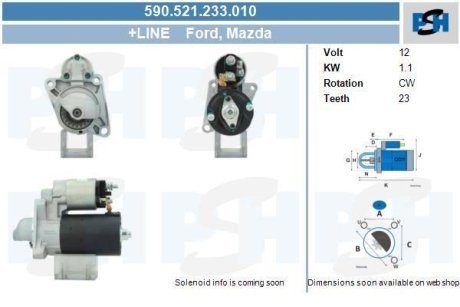 Стартер CV PSH 590521233010