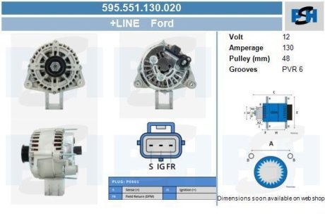 Генератор CV PSH 595551130020