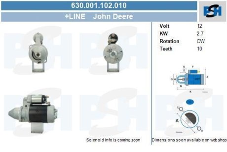 Стартер CV PSH 630001102010