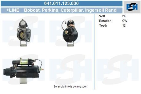Стартер Caterpillar 6.0 kw CV PSH 641.011.123.030
