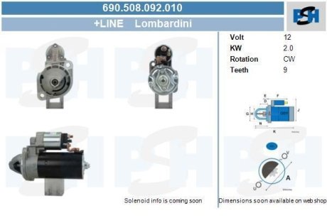 Стартер CV PSH 690508092010