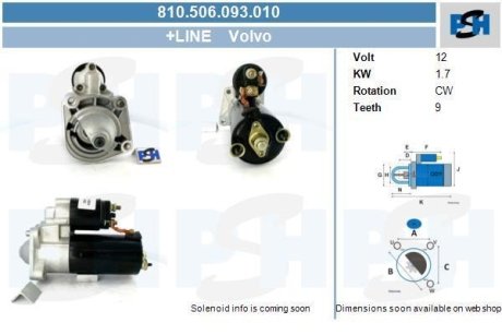 Стартер CV PSH 810506093010