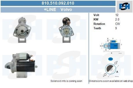 Стартер CV PSH 810510092010