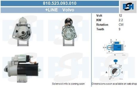 Стартер CV PSH 810523093010 (фото 1)