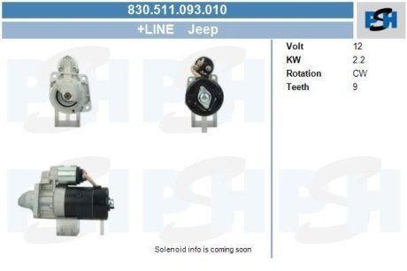 Стартер CV PSH 830511093010