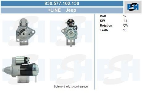 Стартер CV PSH 830577102130