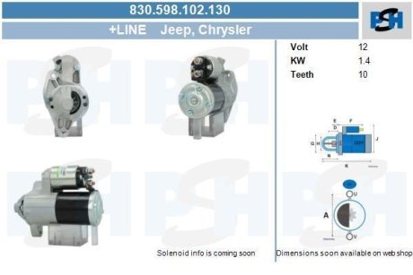 Стартер CV PSH 830598102130