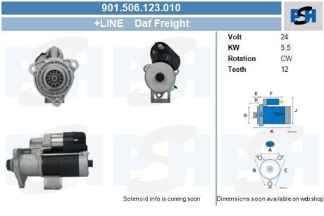 Стартер Daf 5.5 kw S0137 CV PSH 901.506.123.010