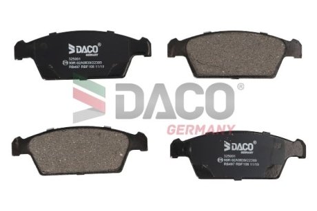 Колодки гальмівні перед. DAEWOO TICO 95-00 DACO Germany 325001