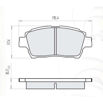 Дисковые тормозные колодки, комплект DAFMI DAFMI / INTELLI D116E