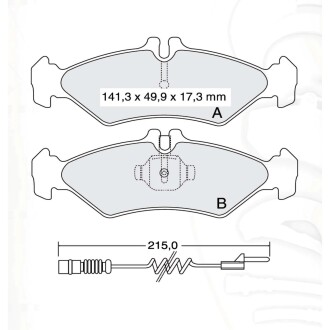 Гальмівні колодки DAFMI DAFMI / INTELLI D147E (фото 1)