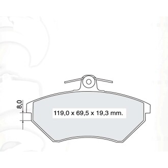 Гальмівні колодки DAFMI DAFMI / INTELLI D161EI