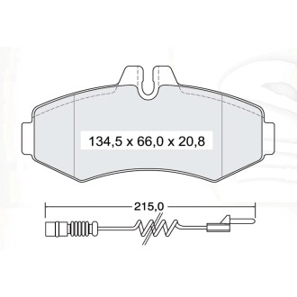 Гальмівні колодки DAFMI DAFMI / INTELLI D186E