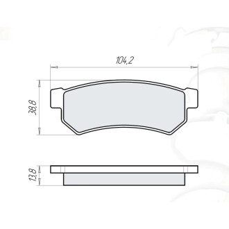 Колодка гальм. диск. CHEVROLET LACETTI задн. (Intelli) DAFMI / INTELLI D227E