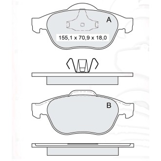 DAFMI INTELLI Тормозные колодки перед. RENAULT Laguna II, Scenic II 01- DAFMI DAFMI / INTELLI D231E