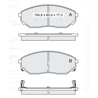 Дисковые тормозные колодки, комплект DAFMI DAFMI / INTELLI D232E