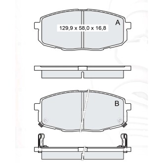 Дисковые тормозные колодки, комплект DAFMI DAFMI / INTELLI D233E