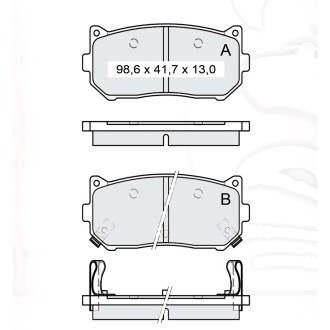 Дисковые тормозные колодки, комплект DAFMI DAFMI / INTELLI D235E