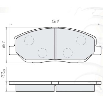 Дисковые тормозные колодки, комплект DAFMI DAFMI / INTELLI D241E